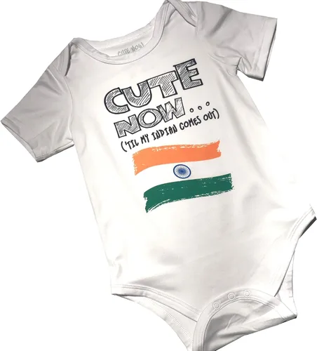 Miniatura 2 de Baby India Body Til My Indian Comes Out Country Pride Baby/Infant Mono en Blanco Pick Tamaño NB-18M