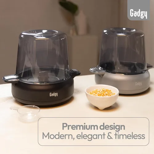 Miniatura 6 de Máquina de palomitas de maíz Gadgy – Máquina eléctrica de aceite caliente de 500W con placa antiadherente, tapa y agitador – Gran popper de 24 tazas