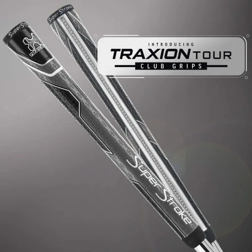 Miniatura 3 de SuperStroke Traxion Tour - Agarre para palos de golf, tamaño mediano, textura avanzada de la superficie que mejora la retroalimentación, la Negro