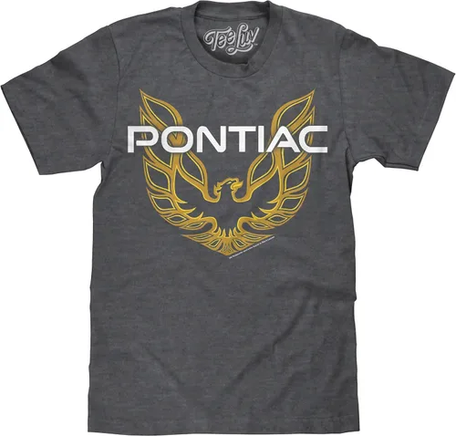 Tee Luv Pontiac Firebird - Camisa vintage con logotipo de coche Pontiac Gris Carbón jaspeado