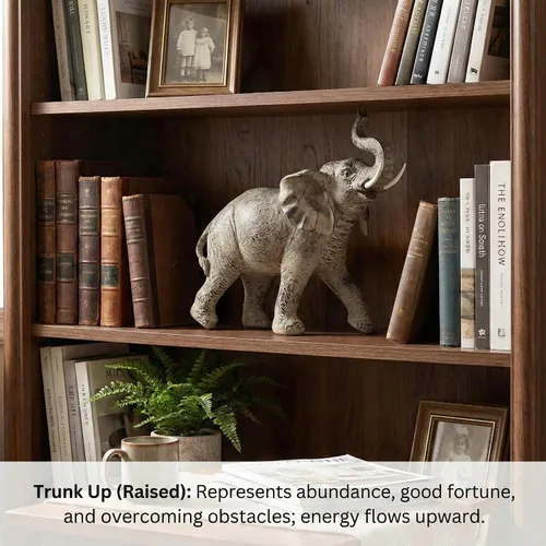 Miniatura 5 de Seraphic Estatua de Elefante Africano Grande de 13", Regalos para Mujeres, Escultura de Decoración de Elefante Grande con Trompa Levantada