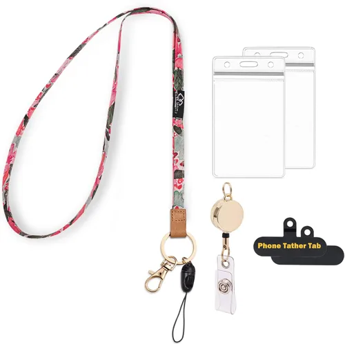 Miniatura 11 de WK IEASON Correa para el cuello con cordón, llavero para identificación, llavero, tarjeta, teléfono, cámara, soporte para bolígrafos Correa