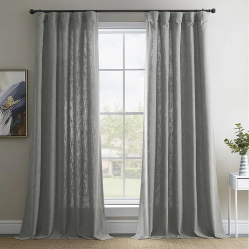 Miniatura 12 de HPD Half Price Drapes - Cortinas básicas de lino sintético de 84 pulgadas de largo, par de 2 paneles - 50 pulgadas de ancho x 84 pulgadas de largo