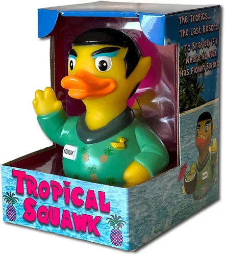 Miniatura 3 de CelebriDucks - Tropical Squawk Edición Limitada - Patos de Goma Flotantes - Juguete de Baño Coleccionable para Niños y Adultos de Todas las Edades