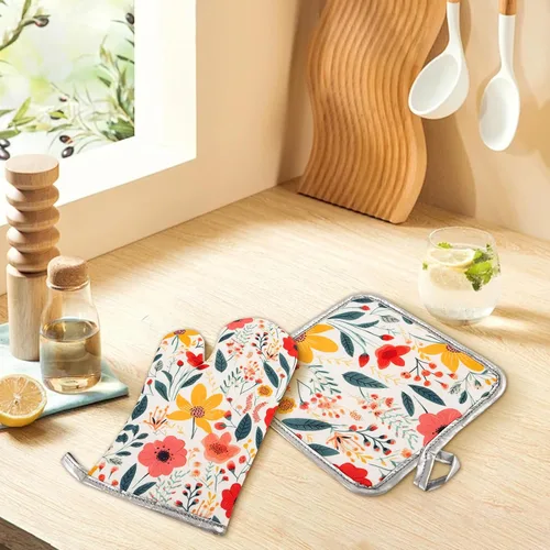 Miniatura 3 de 5 Pcs Kitchen Stuff Accessories, Kitchen Oven Mitts and Pot Holders Sets with Cooking Kitchen Aprons for Women,Gifts for Women 5 piezas