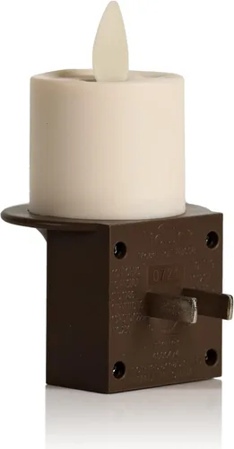 Miniatura 5 de Luminara Vela sin llama con luz de amanecer a atardecer, sensor automático de oscuridad, bronce, luz LED de pared para interiores con tecnología