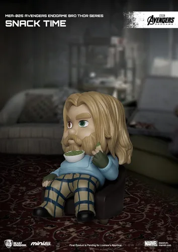 Miniatura 4 de Beast Kingdom Avengers: Endgame: Bro Thor Snack Time MEA-025 Mini figura de ataque de huevo, multicolor