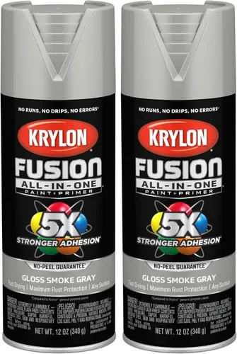 Miniatura 77 de Krylon Fusion - Pintura en aerosol adhesiva todo en uno para uso en interiores y exteriores, 12 onzas, aluminio Icy Grape