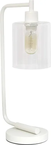 Miniatura 10 de Simple Designs LD1036-CHR Bronson Lámpara de Mesa de Linterna de Hierro Industrial Estilo Antiguo para Escritorio y Mesita de Noche con Pantalla