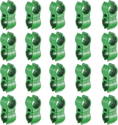 Miniatura 9 de ZAYI Clip de conector de enrejado ajustable de 0.315 in, accesorios de stent de ratán verde para escalar, conector universal giratorio para plantas