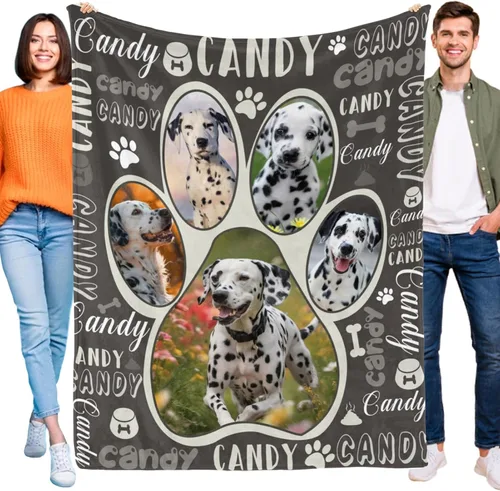 Miniatura 9 de Manta personalizada para perros con nombre – Manta personalizada para perros grandes, medianos y pequeños, manta suave y acogedora, regalo
