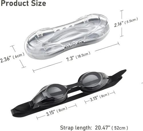 Miniatura 6 de AUTOR Gafas de natación de visión corta, gafas de natación, gafas de natación de corta visión para hombres, mujeres, adultos y jóvenes