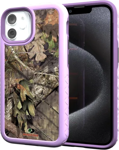 Miniatura 61 de cellhelmet Mossy Oak Agua Yellowfin Funda de doble capa en gris diseñada para iPhone 13 Mini a prueba de golpes y caídas, duradera, como se ve