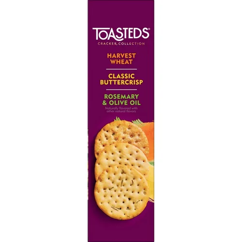 Miniatura 10 de Toasteds Crackers, Cracker Collection, aperitivos para el almuerzo, paquete variado, caja de 12 onzas (1 caja) (paquete de 2)