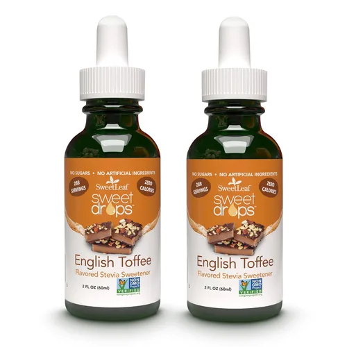 SweetLeaf Sweet Drops - Edulcorante líquido de stevia saborizado, extracto de stevia orgánico, cero calorías, sin gluten, apto para keto, sin OGM,