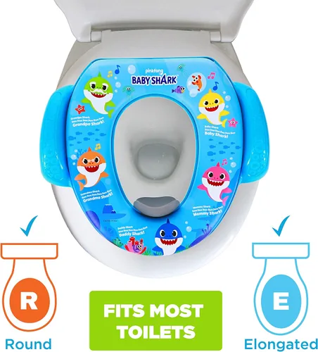 Miniatura 4 de Nickelodeon Baby Shark "Sharktastic" - Asiento de entrenamiento suave para ir al baño, cojín suave, entrenamiento para ir al baño, seguro, fácil