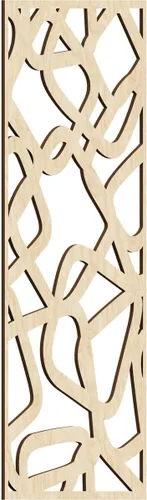 Miniatura 113 de Acme Paneles de pared decorativos de madera con calado, 9 3/8 pulgadas de ancho x 24 3/8 pulgadas de alto x 1/4 de alto, roble rojo