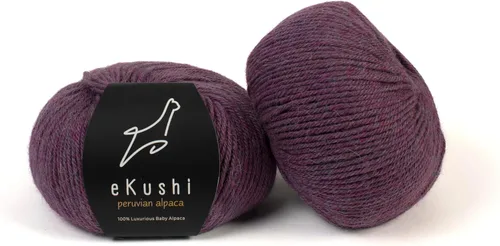 Miniatura 41 de 100% Hilo de Alpaca para Bebé para Tejer y Ganchillo - Juego de 3 Madejas de Hilo Premium DK - Ligero, Hipoalergénico y Térmico Hecho en Perú - N010