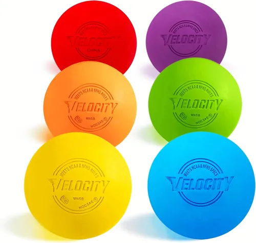 Miniatura 39 de Pelotas de lacrosse Velocity - 1, 2, 3, 6, 12, 18, 24, 36, 60 y 120 paquetes - para práctica, tamaño oficial aprobado por la NFHS y la universidad