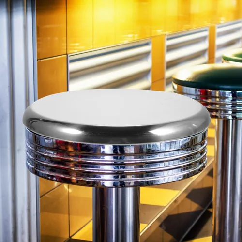 Miniatura 9 de DOITOOL Taburete de bar de acero inoxidable de repuesto de asiento redondo de 11.7 pulgadas - Silla superior para taburetes de metal
