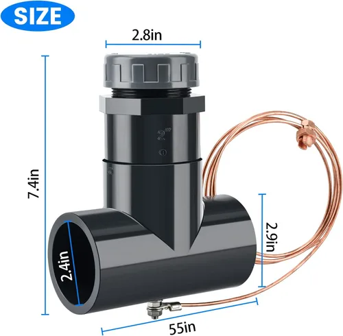 Miniatura 5 de briidea Nuevo Instalar ánodos de zinc en línea de 2 '' para piscinas de agua salada
