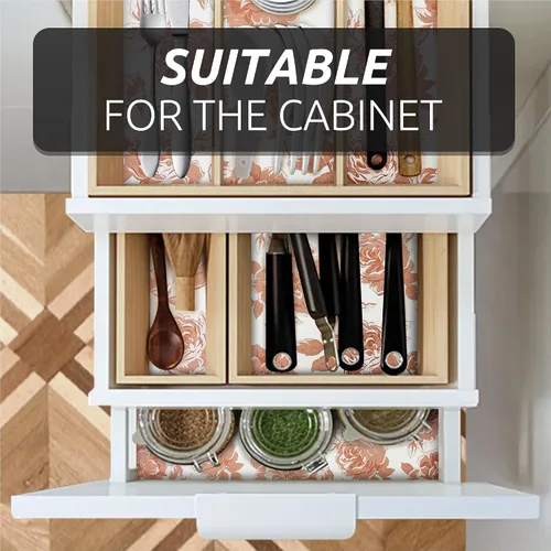 Miniatura 8 de FIFTY FEET Revestimiento de estante de 12 x 120 pulgadas para armarios de cocina, revestimiento de cajón de PVC para tocador de baño, revestimiento