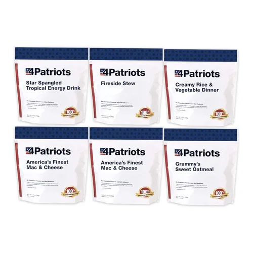 Miniatura 13 de 4Patriots suministro de alimentos para emergencias, kit de supervivencia para 72 horas, vida útil de 25 años, 16 porciones