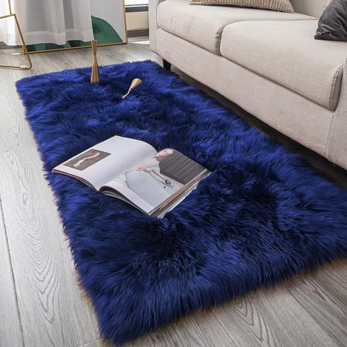 Miniatura 41 de Carvapet - Tapete suave de cuero sintético de oveja, lanudo y lujoso, grande (para decorar habitación), lado de la cama, dormitorio, sala de estar