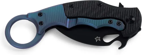 Miniatura 2 de Fox Knives Brighten Ed Karambit BB-599TICV - Cuchillo plegable de fibra de carbono y titanio