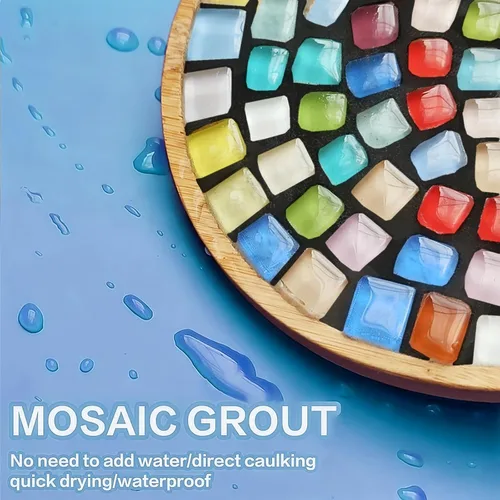 Miniatura 2 de Lechada de Mosaico de Cristal, Herramientas de Azulejos de Mosaico, Accesorios de Azulejos de Mosaico – Esencial para el Enlucido Artesanal