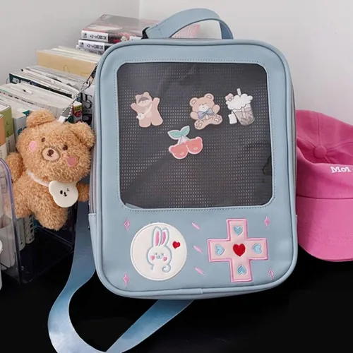 Miniatura 4 de Eien Kaliforua Ita Bag - Bolsa de 3 vías para mujer, diseño de consola de juegos, mochila Kawaii de dibujos animados