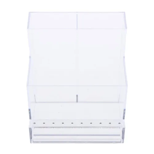 Miniatura 6 de F Fityle Soporte para brocas de uñas de 13 agujeros, organizador de manicura, altura: 4.1 in; ancho: 10,5/4,1 pulgadas; longitud inferior: 3.8