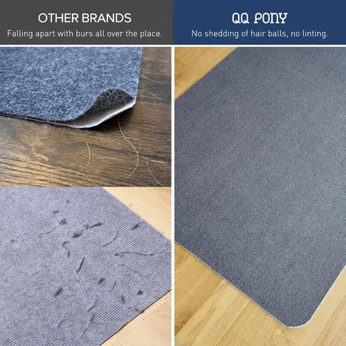 Miniatura 4 de Tapete para silla para suelos duros, QQpony tapete para silla de oficina de 1/6 de pulgada de grosor, 63 x 51 pulgadas, para suelos de madera dura