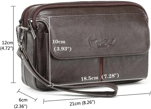 Miniatura 2 de KPYWZER Bolso de mano de cuero para hombre