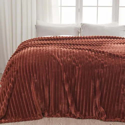 Miniatura 97 de NEWCOSPLAY Manta de Tiro Súper Suave Aqua Franela Sedosa Premium Forro Polar Jacquard Acanalado 3D Ligero Manta de Cama Uso en Todas las Estaciones
