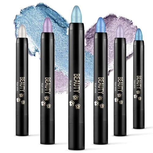 Miniatura 22 de Boobeen Lápiz de sombra de ojos impermeable, lápiz de sombra de ojos en crema brillante para maquillaje de ojos con purpurina, fácil de usar (012#)