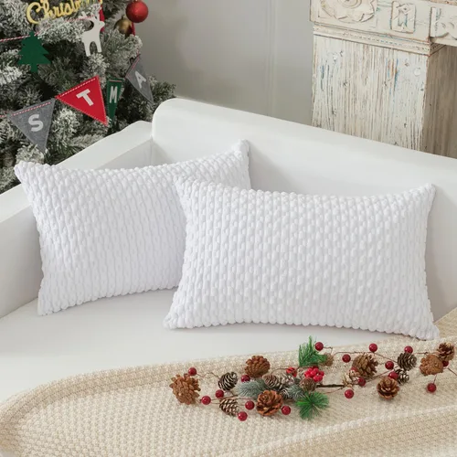 Miniatura 68 de Kevin Textile - Juego de 2 fundas de almohada decorativas de pana de 22 x 22 pulgadas, suaves, estilo bohemio, a rayas, decoración moderna del hogar