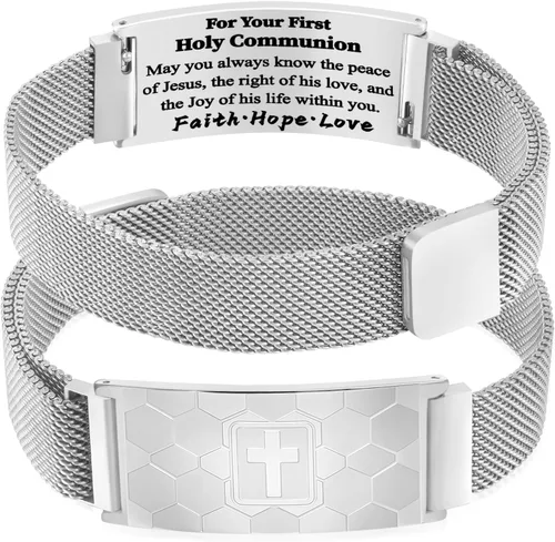Miniatura 78 de Regalos de graduación, pulsera de fútbol, fútbol, baloncesto, béisbol, regalos de pulsera, pulseras de cruz de fe para hombres, bautismo, primera
