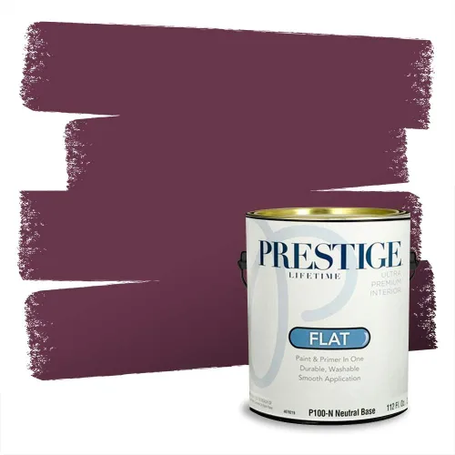 Miniatura 776 de Prestige Paints Pintura exterior e imprimación en uno, 1 galón, plano, coincidencia comparable de Valspar* Amber Rose*