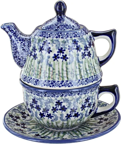Miniatura 4 de Blue Rose Polish Pottery Blue Butterfly Tea para uno