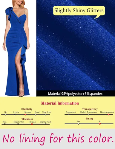 Miniatura 7 de VFSHOW Vestido largo de fiesta formal con volantes y tirantes para el hombro, para mujer, vestido largo sexy con cuello en V dividido para cóctel