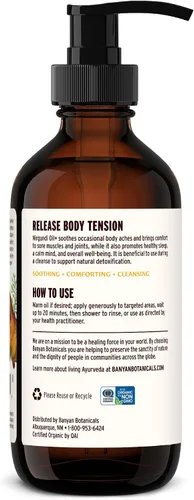 Miniatura 7 de Banyan Botanicals Nirgundi Oil+ - Aceite de hierbas ayurvédicas orgánicas - Limpieza y relajación - Aceite de masaje muscular y articular - 8 onzas