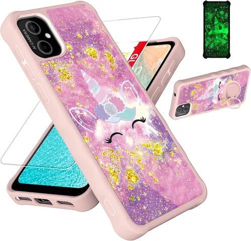 Miniatura 9 de jioeuinly JSF-DJS - Funda compatible con Nothing Phone 2a con protector de pantalla de vidrio templado, policarbonato duro + silicona suave, soporte