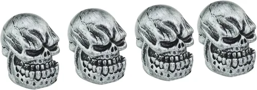 Miniatura 7 de Lunsom Tapas de vástago de válvula de neumático de calavera para válvulas de aire de automóvil, cubierta de vástagos de rueda de presión, accesorios