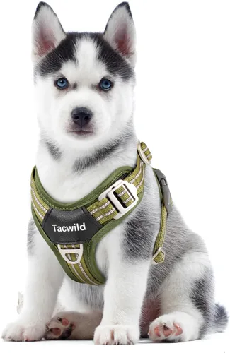Miniatura 17 de Arnés sin tirones para perro, chaleco reflectante ajustable con broche de metal, malla suave transpirable sin estrangulamiento para cachorro, fácil