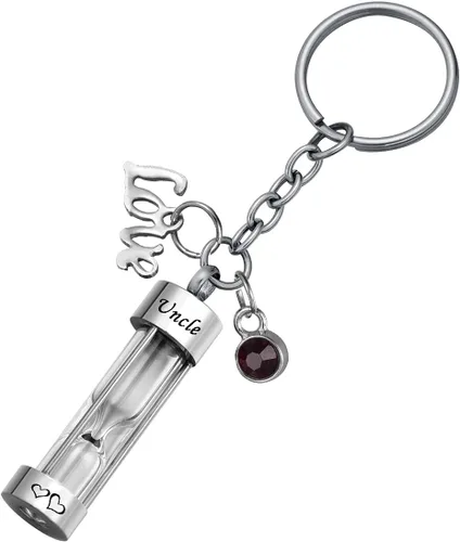 Miniatura 26 de Llavero de reloj de arena para cenizas, colgante de urna conmemorativa, recuerdo de cremación, joyería para tía, Aunt