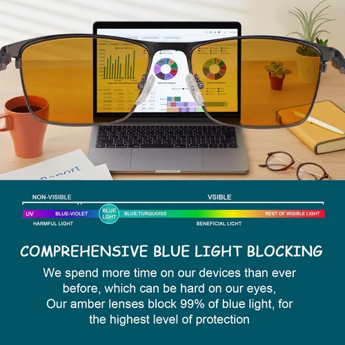 Miniatura 5 de Lentes de bloqueo de luz azul UV400 antifatiga ocular para computadora para juegos de computadora, bloqueador de pantalla de luz azul, gafas