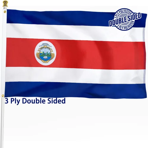 Miniatura 17 de Bandera de Nicaragua de 3 x 5 pies para exteriores, bandera nacional nicaragüense, bandera nacional nicaragüense, doble cara de 3 capas de poliéster