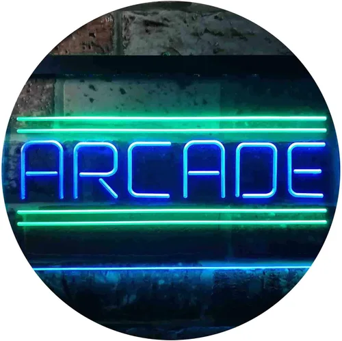 Miniatura 20 de ADVPRO Arcade Game Zone Room - Letrero de neón LED de doble color, azul y rojo, 12 "x 8.5" st6s32-i3368-br