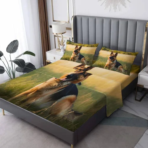 Miniatura 34 de Juego de sábanas tamaño individual: sábanas y fundas de almohada, sábanas y fundas de almohada, microfibra suave y bolsillo profundo y patrón sin